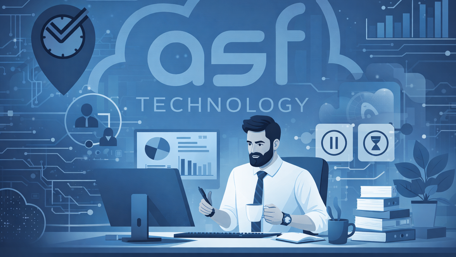 Profissional do DP em ambiente de trabalho organizado, com foco e pausas planejadas