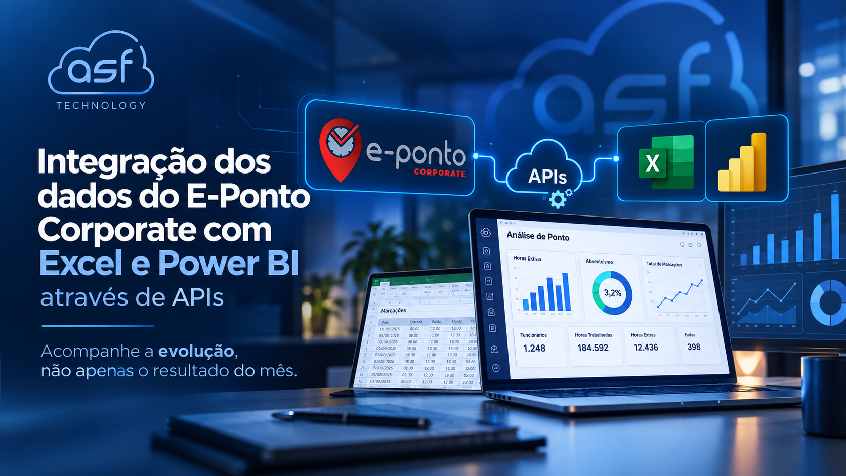 Integração dos dados do E-Ponto Corporate com Excel e Power BI através de APIs