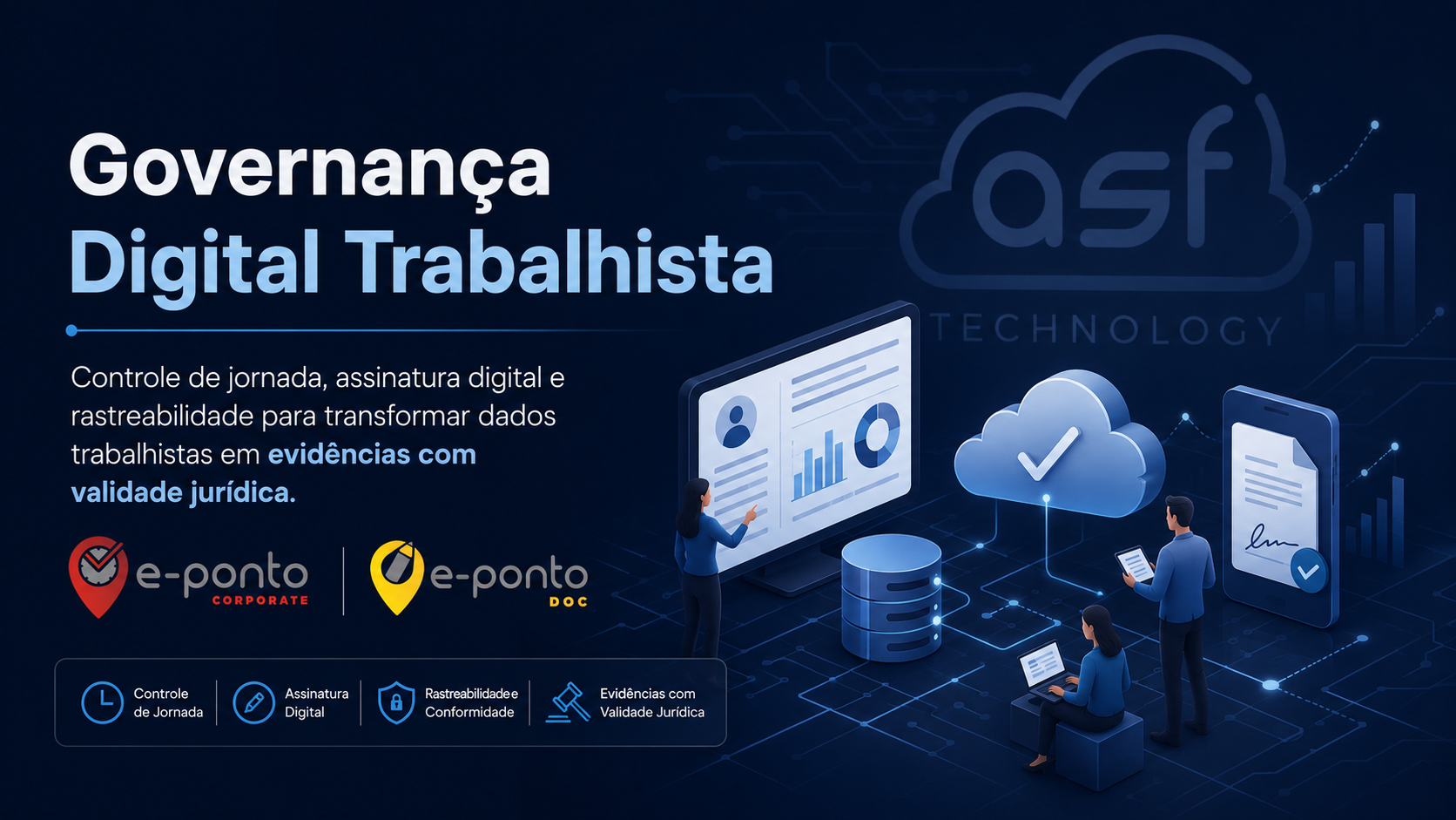 Governança Digital Trabalhista com controle de jornada, assinatura digital e evidências jurídicas